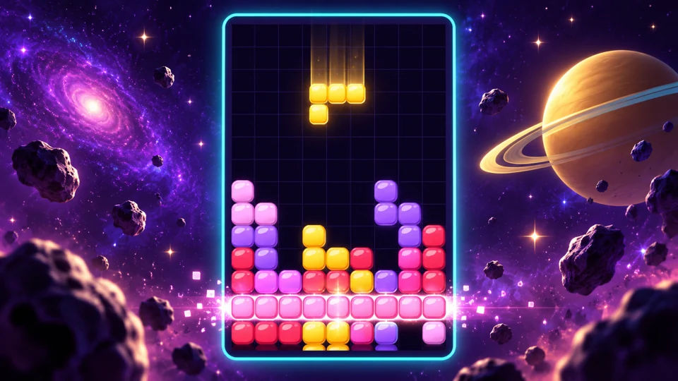 Promotional artwork for Block Drop